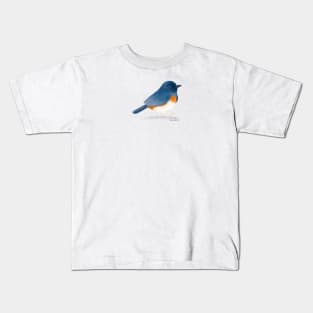 Red Flanked Bluetail Bird Kids T-Shirt